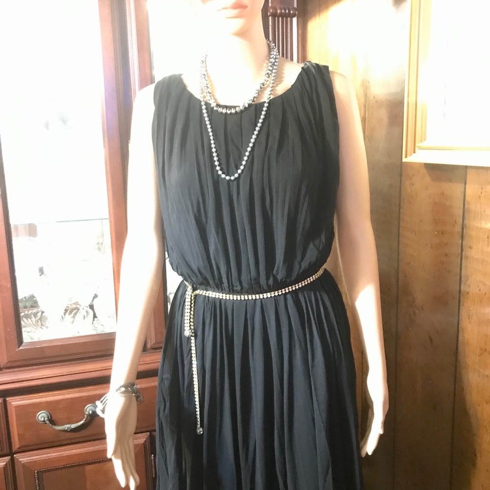 Nina Ricci cocktail silk dress France 6-8 - Picture 2 of 10